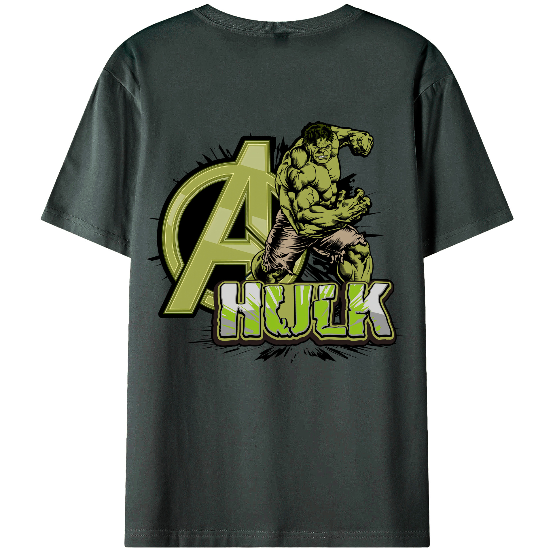 （画像用） アベンジャーズ The Avengers 綿100％ メンズ半袖Tシャツ（バックプリント） 通気性